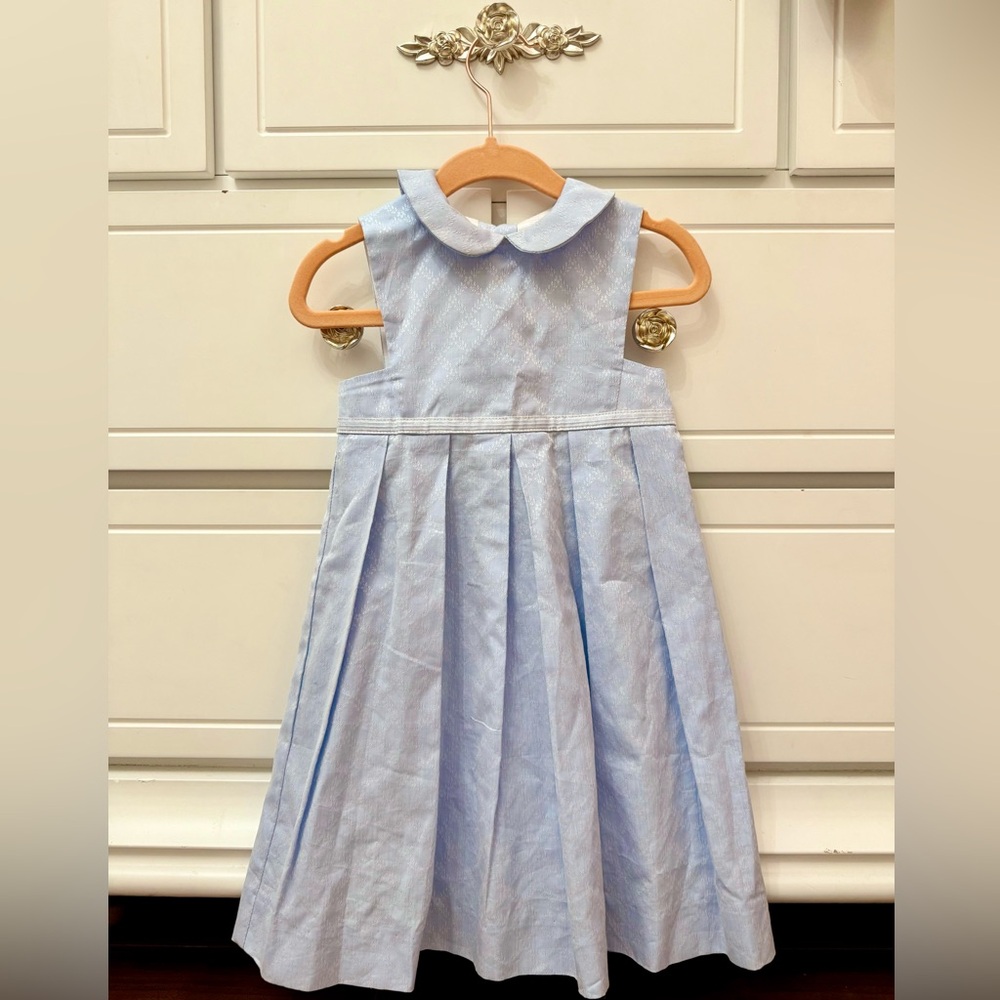SOLD- Tartine et chocolat Peter Pan sleeveless pleated dress - Picture 2 of 8